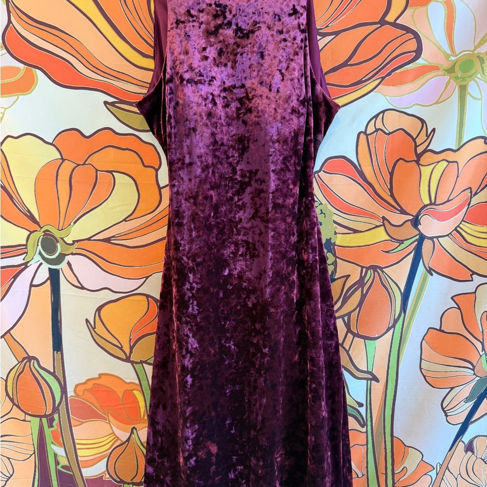 Velvet Purple Sleeveless Dress